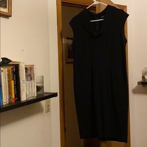 Adrienne Vittadini Black Cowl Neck Cocktail Dress